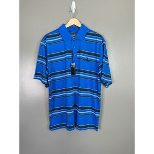 Pebble Beach striped performance golf‎ shirt medium new polo